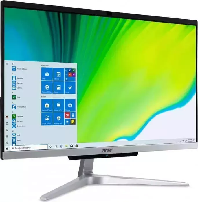 Моноблок ACER Aspire C22-420 21.5" серебристый (DQ.BFRER.008)