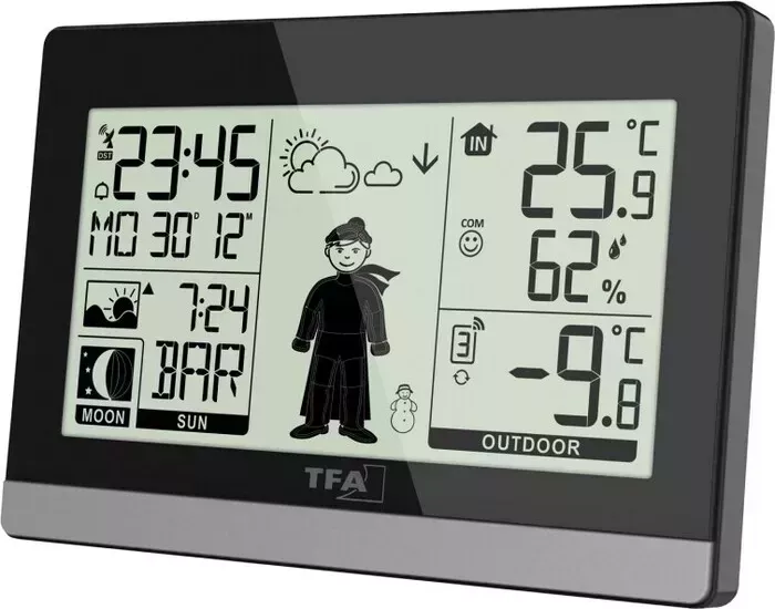 Цифровая метеостанция TFA 35.1159.01, черная