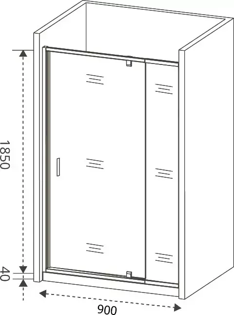 Душевая дверь Good Door Orion WTW-PD 90x185 матовая Grape, хром (WTW-PD-90-G-CH)
