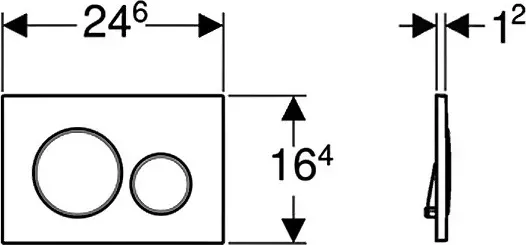 Кнопка смыва Geberit Sigma 21 черная/золото, двойной смыв (115.652.SJ.1)