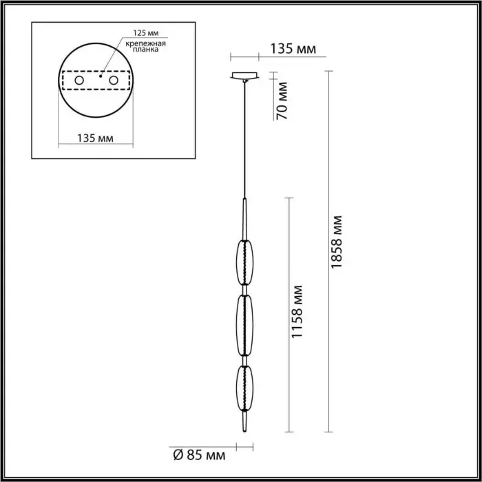 Светильник ODEON LIGHT Подвесной светодиодный Spindle 4792/28L