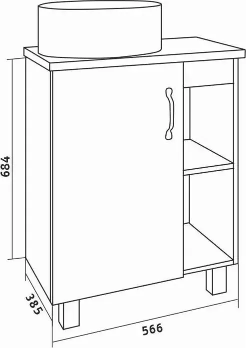 Столешница GROSSMAN Флай 60 серая (506002)