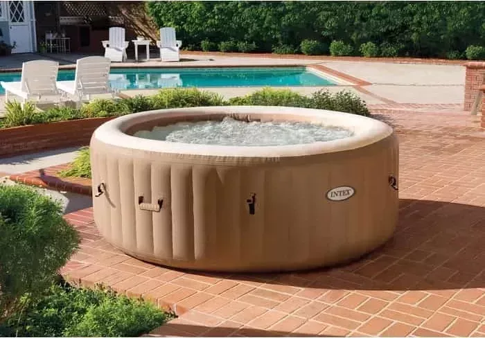 СПА-бассейн INTEX 28476 145/196x71 см Bubble Massage795 л, круглый, аэромассаж, теплосберегающий тент-чехол