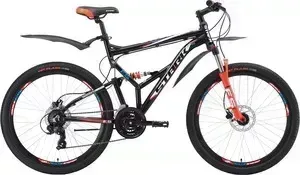 Велосипед STARK 18 Jumper 26.2 FS HD чёрный- красный- синий 18"