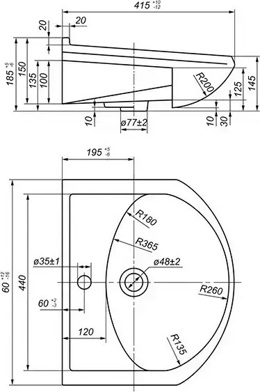 Раковина мебельная Mixline Оскольская керамика Арго 52х41 (4631111132609)