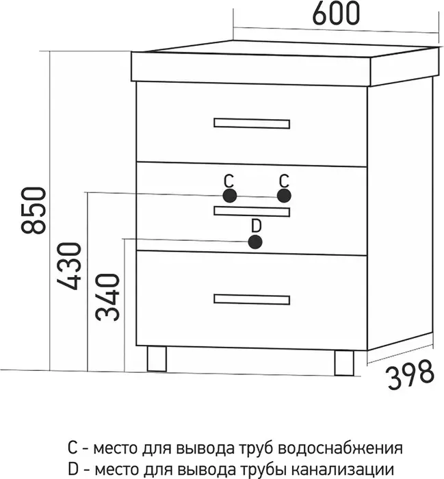 Тумба под телевизор 60х40