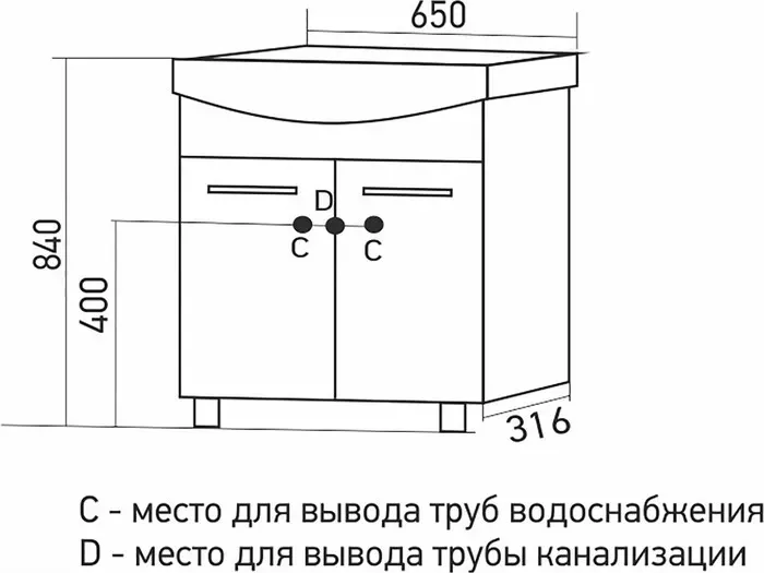 Фото №0 Мебель для ванной Mixline Росток 65 белая