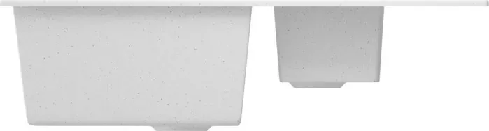 Фото №3 Мойка кухонная ZOX ZX-GM 07 74х48 с крылом и дополнительной чашей, белая (4630085462026)