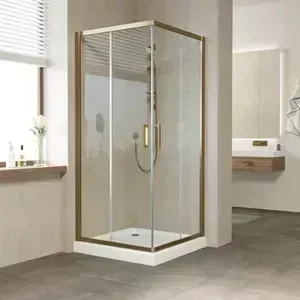 Душевой уголок Vegas Glass ZA 0120 05 01 профиль бронза, стекло прозрачное