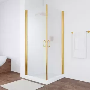 Душевой уголок Vegas Glass EA 80*80 09 10 профиль золото стекло сатин