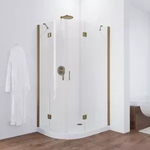 Душевой уголок Vegas Glass AFS-F 110*100 05 01 R правый, профиль бронза, стекло прозрачное