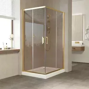 Душевой уголок Vegas Glass ZA 120*90 09 05 профиль золото, стекло бронза