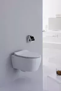 Унитаз подвесной SSWW 48,5 см, с микролифтом, белый (NC4411 White)