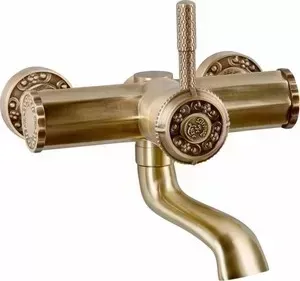 Смеситель для раковины BRONZE DE LUXE настенный бронза (10112)