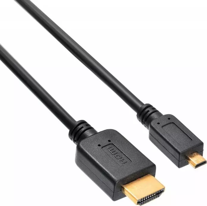 Фото №1 Кабель HDMI BURO 1.4 (m)/Micro (m) 5м. черный (MICROHDMI-5M)
