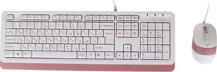 Комплект A4TECH и мышь Fstyler F1010 клав-белый/розовый мышь-белый/розовый USB Multimedia