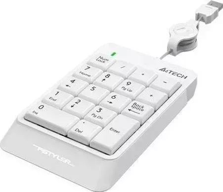 Ноутбук A4TECH Числовой блок Fstyler FK13, белый, USB Slim для а
