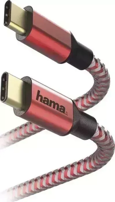 Кабель HAMA 00183289 USB Type-C (m) USB Type-C (m) 1.5м красный