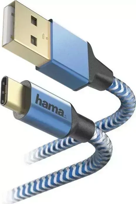 Кабель HAMA 00178295 USB Type-C (m) USB 2.0 (m) 1.5м синий