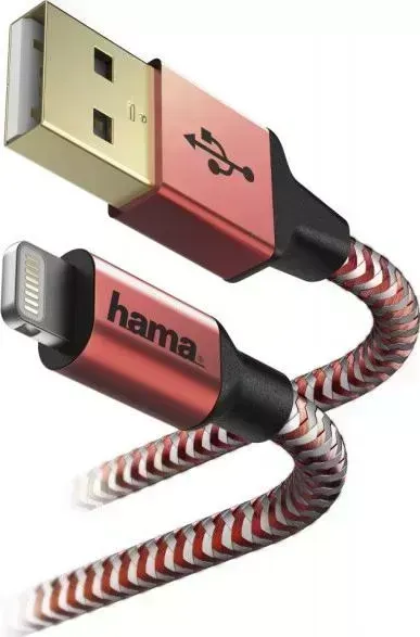Кабель HAMA 00178299 Lightning (m) USB A(m) 1.5м красный