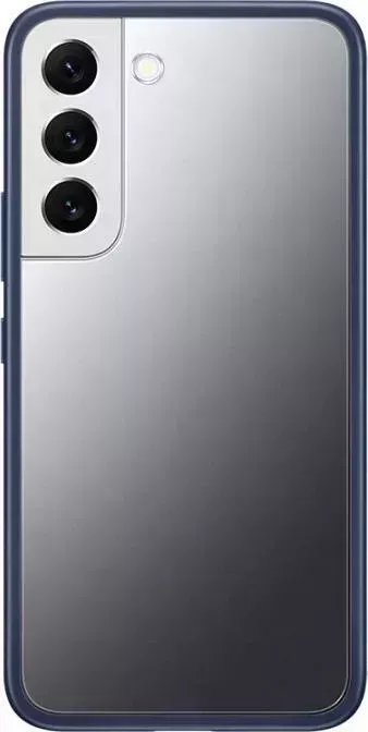 Чехол (клип-кейс) SAMSUNG Galaxy S22 Frame Cover прозрачный/темно-синий (EF-MS901CNEGRU) (EF-MS901CNEGRU)