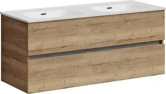 Тумба с раковиной Sancos с Urban 120 два ящика, дуб галифакс натуральный (UR120-2EG, CN7004)