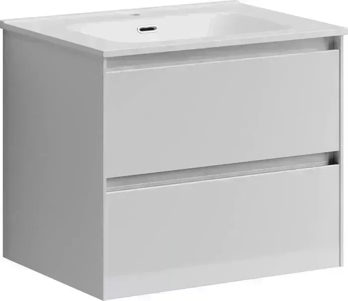 Тумба с раковиной Sancos с Cento 60 два ящика, белый глянец (CN60W, CN7001)