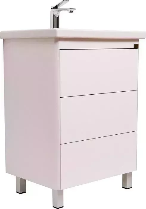 Тумба с раковиной Alcora с Quattro 56х43 белый софт тач (31156, S-UM-COM60/1-w)