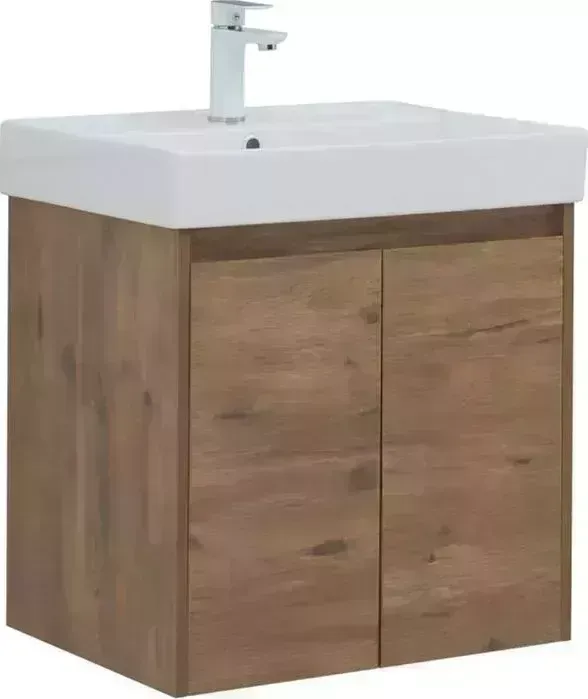 Тумба с раковиной AQUANET с Nova Lite 60 две дверки, дуб рустикальный (298849, 242905)