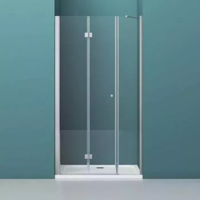 Душевая дверь BELBANGO Albano BS-13 150х195 прозрачная, хром (ALBANO-BS-13-80+70-C-Cr)