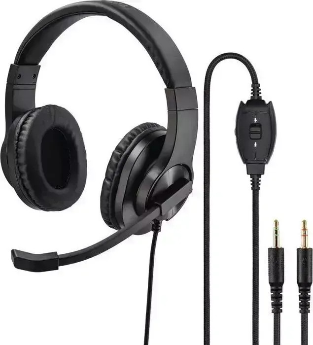 Гарнитура HAMA HS-P300 черный 2м накладные оголовье (00139925) с микрофоном