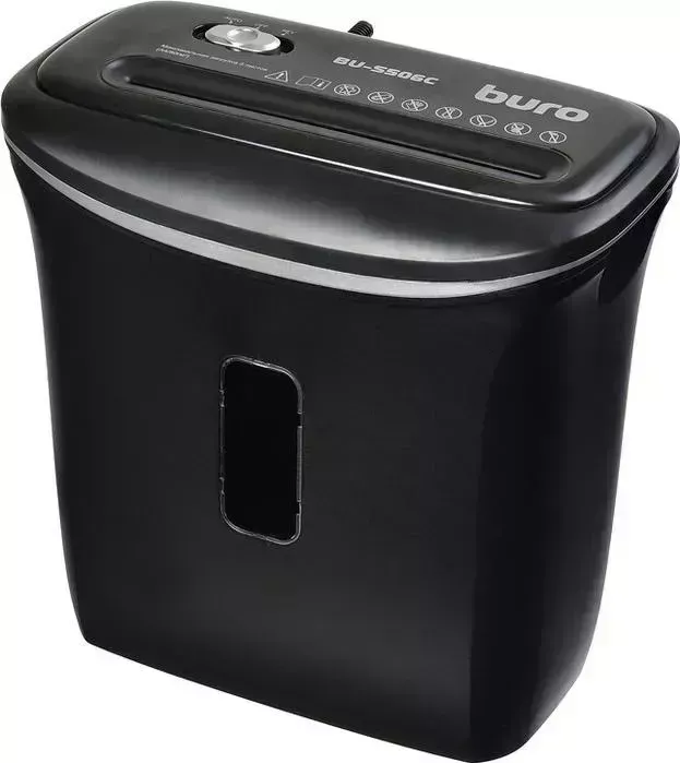 Шредер BURO Home BU-S506C (секр. P-4) фрагменты 5 лист. 12 лтр. пл.карты