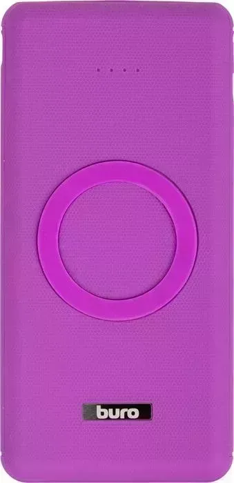 Внешний аккумулятор BURO BPQ10F 10000mAh 3A QC PD 2xUSB беспроводная зарядка фиолетовый (BPQ10F18PVL)