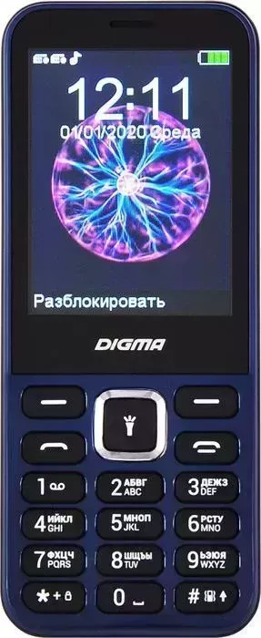 Мобильный телефон DIGMA Linx C281 синий (32Mb/2Sim/2.8"/240x320/0.08Mpix)