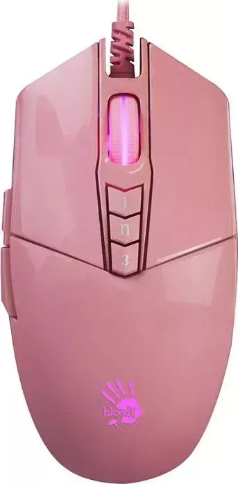 Мышь проводная A4TECH Bloody P91s розовый оптическая (8000dpi) USB (8but)