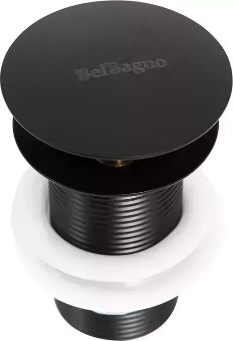 Донный клапан BELBANGO SC Click-clack без перелива, чёрный (BB-SC-NERO)