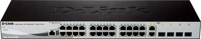 Коммутатор D-LINK DES-1210-28/ME/B3B 24x100Mb 2SFP управляемый