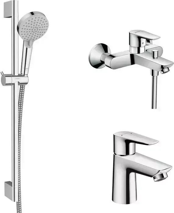 Комплект смесителей Hansgrohe Talis E с душевым гарнитуром, хром (71740000, 71701000, 26275000)
