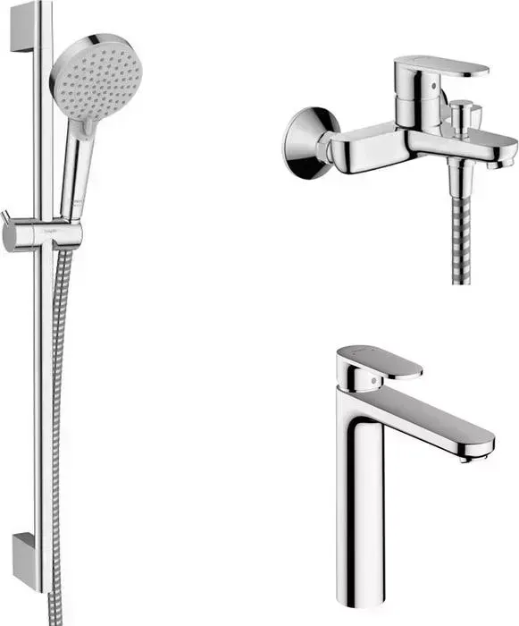 Комплект смесителей Hansgrohe Vernis Blend с душевым гарнитуром, хром (71440000, 71552000, 26275000)