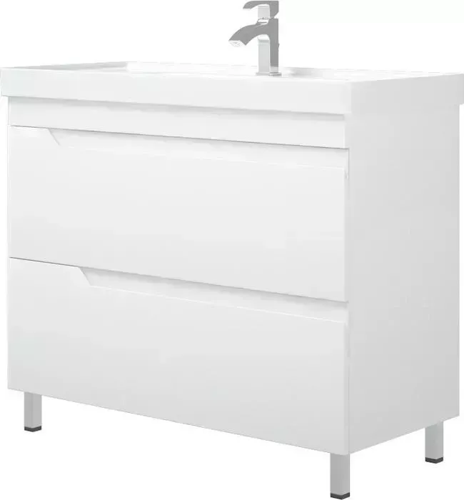 Тумба под раковину Corozo Юта 100 Z2 люкс белая (SD-00000908)