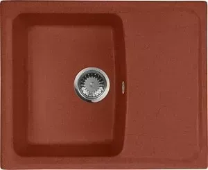 Мойка кухонная AquaGranitEx M-17K 605х490 красный марс (M-17K (334))