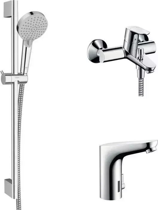 Комплект смесителей Hansgrohe Focus с душевым гарнитуром, хром (31940000, 31171000, 26275000)