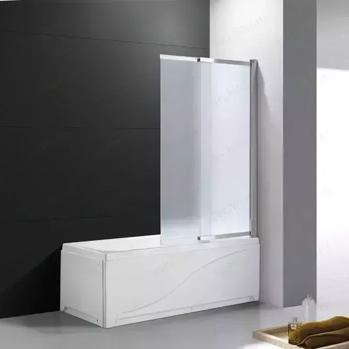 Шторка для ванны CEZARES Slider VF-11 90х150 матовая Punto, хром (SLIDER-VF-11-90/150-P-Cr)