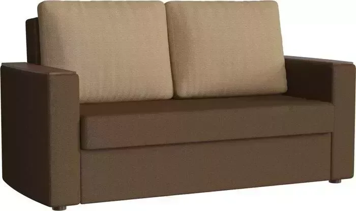 Диван Смарт Майами (Дубай) коричневая рогожка аккордеон-евро (А0011346990)