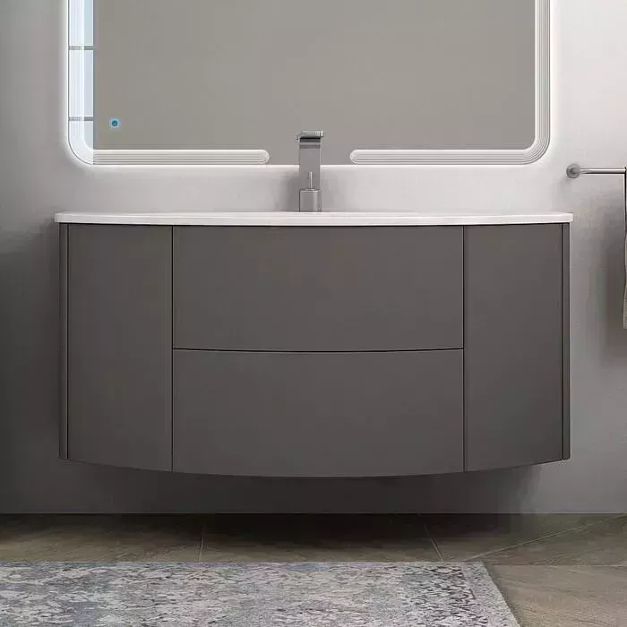 Тумба с раковиной CEZARES с Eden 122 с двух сторон Grigio talpa opaco (54407, 82368)