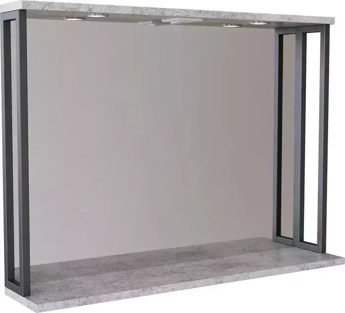 Зеркало Mixline Бруклин 100 с подсветкой, бетон (4630099745078)