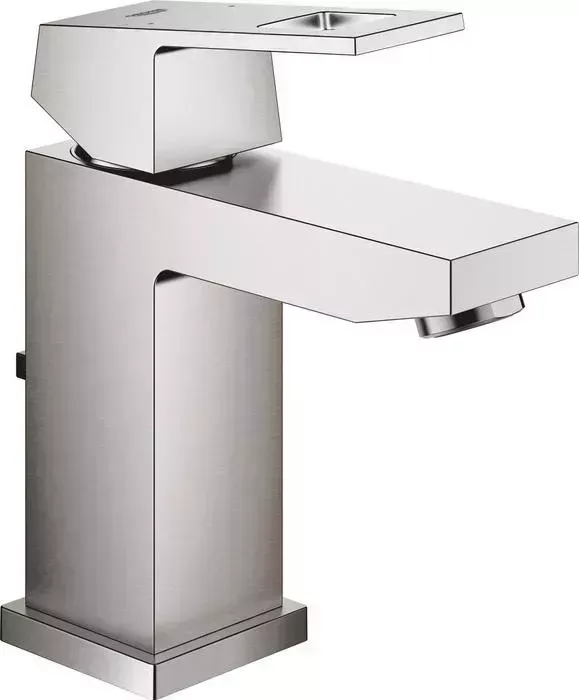 Смеситель для раковины Grohe Eurocube с донным клапаном, суперсталь (23127DC0)