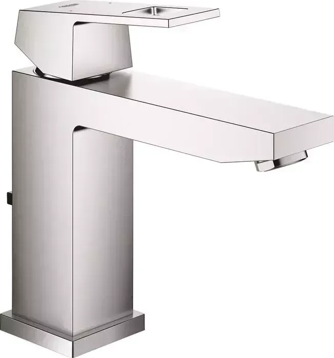 Смеситель для раковины Grohe Eurocube с донным клапаном, суперсталь (23445DC0)
