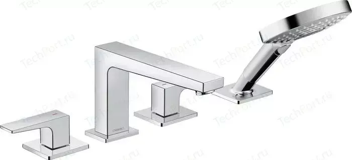 Смеситель на борт ванны Hansgrohe Metropol для механизма 13244180, хром (32553000)