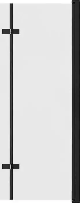 Шторка для ванны GROSSMAN GR-106/110 BLACK 110х150 прозрачная, черная